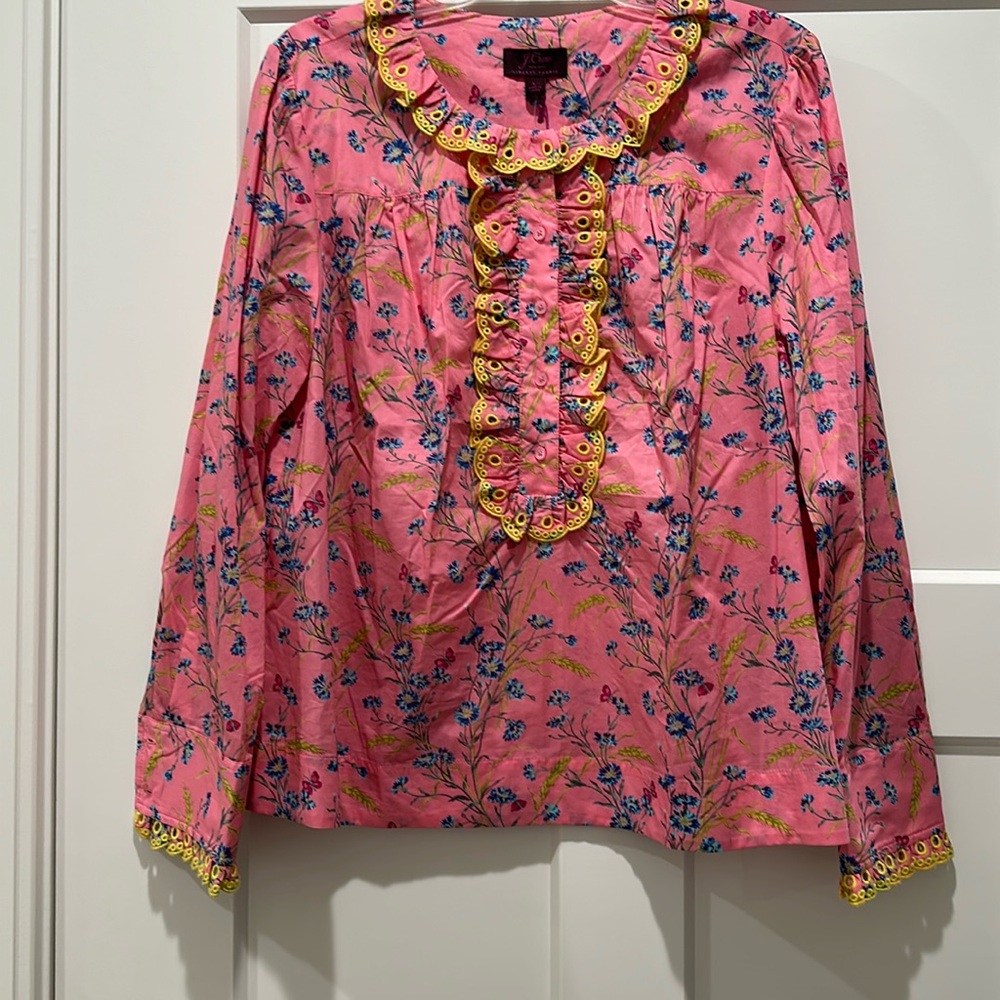 Jay crew liberty fabric blouse